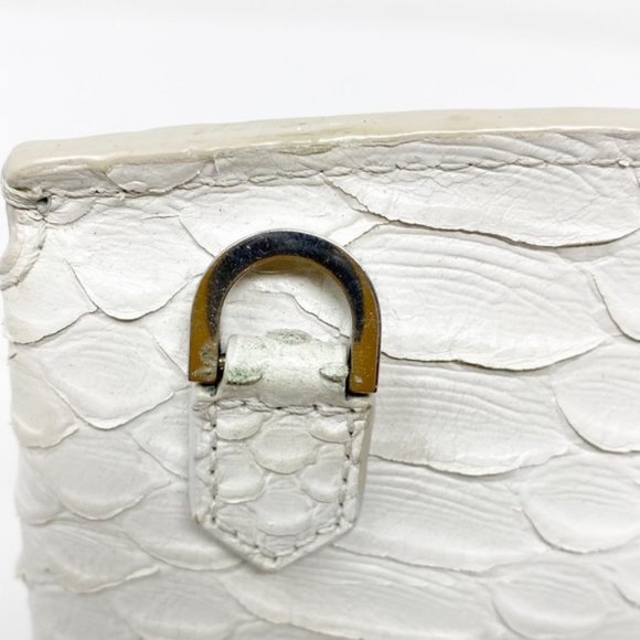 Alexander Wang | Marion Leather Crossbody Bag White Embossed - Picture 12 of 16